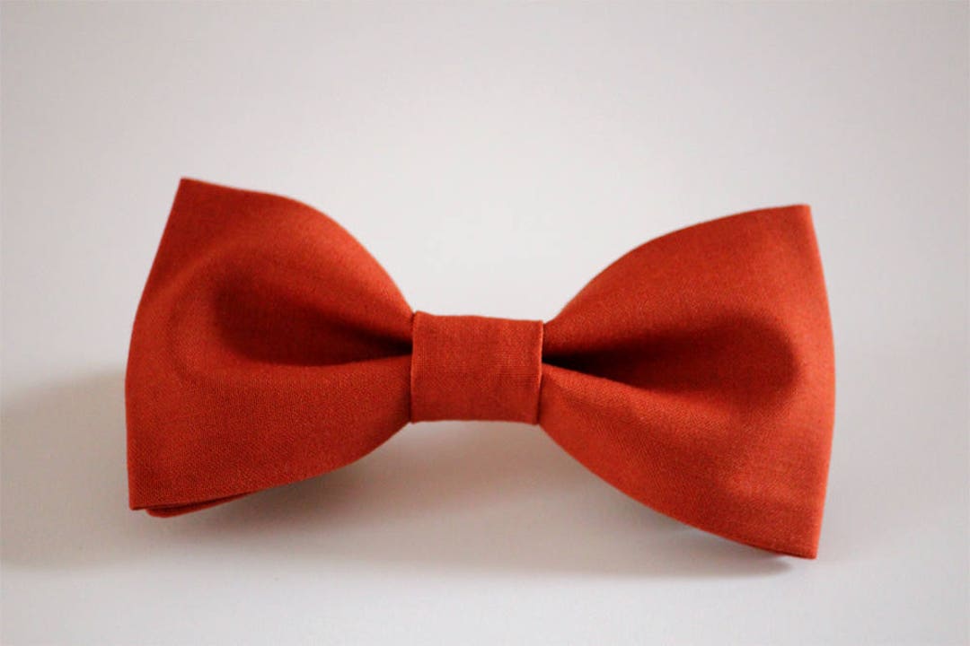 Dark Orange Men's Bow Tie Rust Bow Tie Copper Bow Tie - Etsy