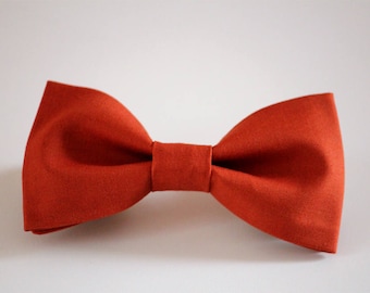 Pajarita de hombre de color naranja oscuro, pajarita de óxido, pajarita de cobre, pajarita de calabaza de niño, pajarita de terracota, pajarita de boda, pajarita naranja otoño