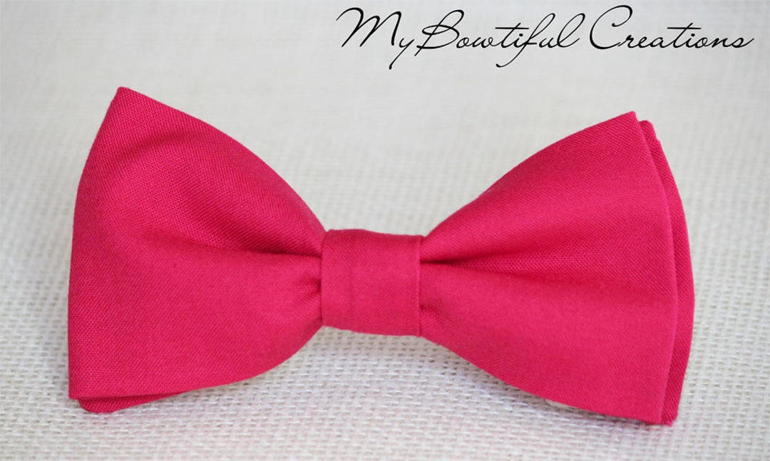 Fuchsia Bow Tie, Bright Pink Bow Tie, Mens Bow Tie, Boys Bow Tie
