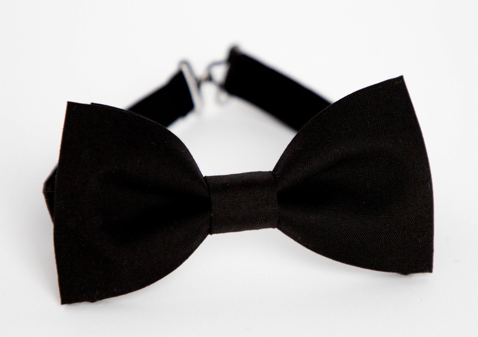 Black Bow Tie Mens Solid Black Bowtie Black Cotton Bow Tie Etsy