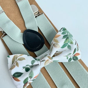 Dad And Son Sage Green Set With Bow Ties And Suspenders - Foto 8