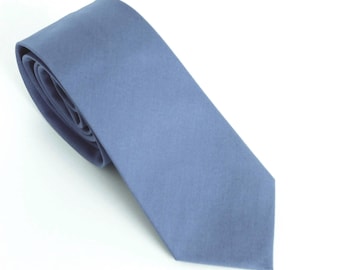 Slate blue necktie for men and boys, dusty flue wedding necktie, long tie, skinny tie for groom, groomsmen blue skinny tie