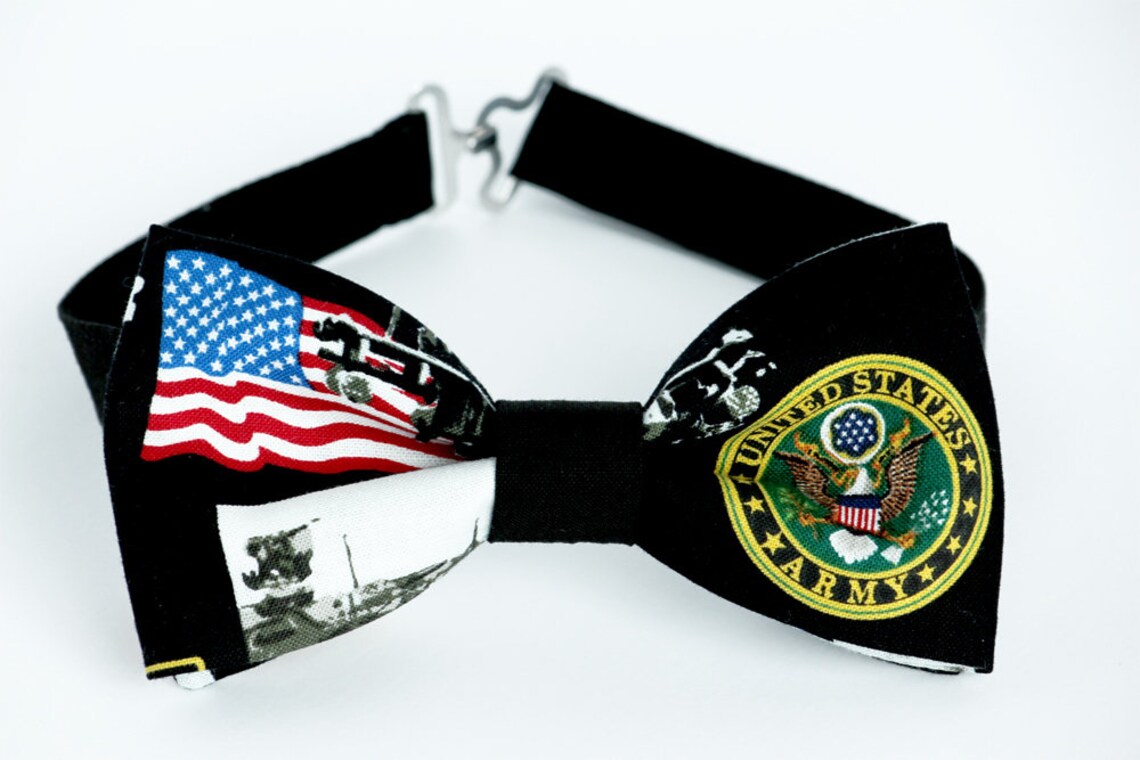 Army Bow Tie Patriotic Bow Tie Mens US Army Bowtie American Etsy