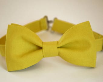 Wasabi green bow tie, lemon green boy's bow tie, yellow bow tie, wedding bow tie, groomsmen bow tie, acid bow tie, groom bow tie, ringbearer