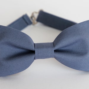 Slate Blue Bow Tie Dusty Blue Wedding Bow Tie Grooms Ring - Etsy