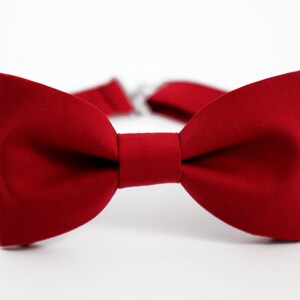 Crimson Bow Tie Rich Red Bow Tie Deep Red Bow Tie Dark Red - Etsy