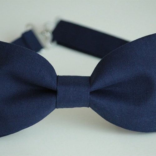 Navy Bow Tie Navy Blue Bow Ties for Men Blue Boys Bow Tie - Etsy