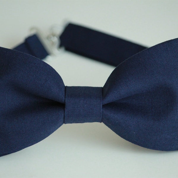 Navy Blue Bow Tie - Etsy