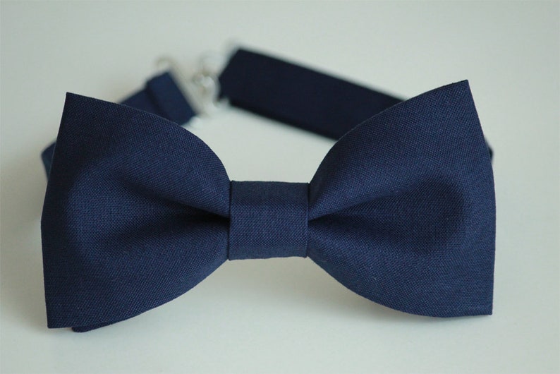 Navy Bow Tie Navy Blue Bow Ties for Men Blue Boys Bow Tie - Etsy