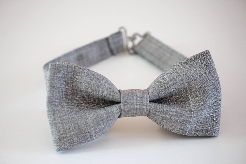 Mens Bow Tie Gray Suiting Bow Tie Wedding Bow Tie Groom Bow - Etsy