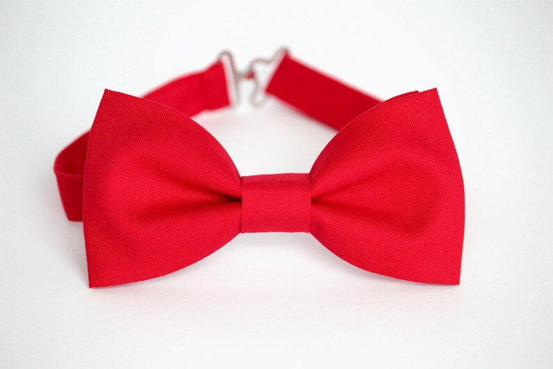 Red Bow Tie for Boy Red Mens Bow Tie Red Wedding Bow Tie Etsy