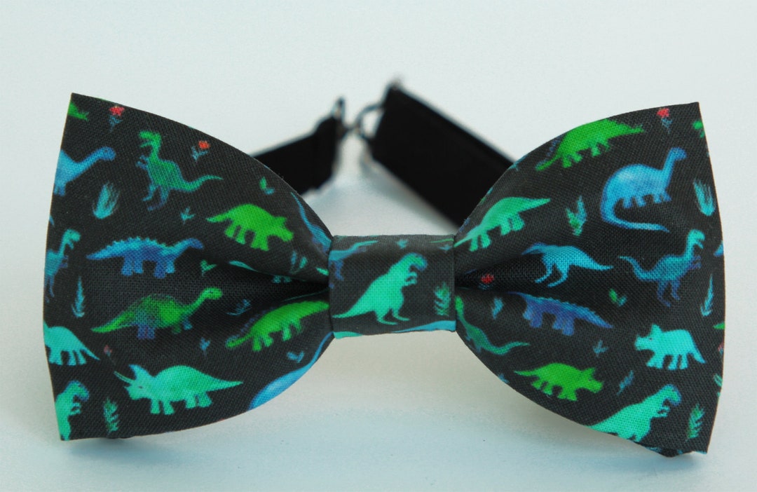 Dinosaur Bow Tie, Mens Bow Tie, Kids Boys Dino Bow Tie, Gift for Boy