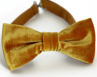 Mustard velvet bow tie, mustard gold bow tie, mustard yellow bow tie, mustard wedding bow tie, fall pictures bowtie,groom,groomsmen bow tie