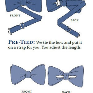 Deep Rose Cotton Bow Tie, Groomsmen Wedding Neckwear, Pre-Tied Adjustable Strap bild 2