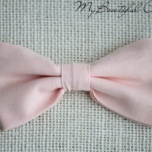 Blush Pink Bow Tie, Boys Bow Ties, Men's Bow tie, blush pink wedding accessory, light pink bow tie, ring bearer bow tie, grooms bow tie image 4