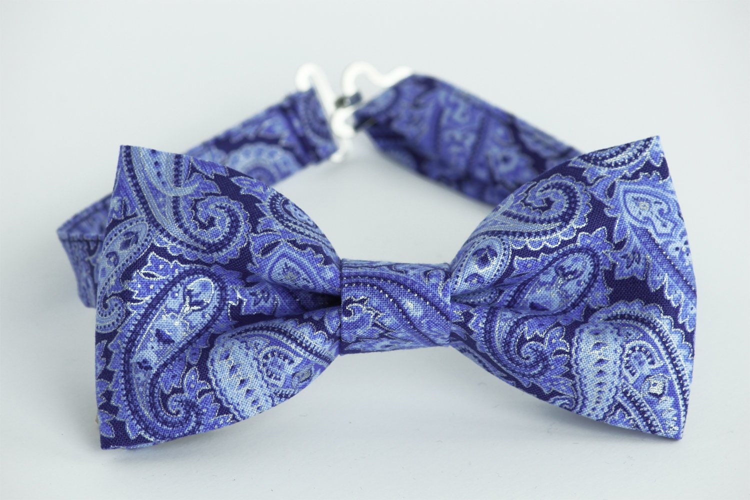 12+ Light Blue Paisley Tie