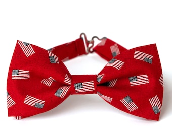 American Flag bow tie, Patriotic bowtie for men and boys, Independence Day bow tie, 4th of July bow tie, USA flag bow tie