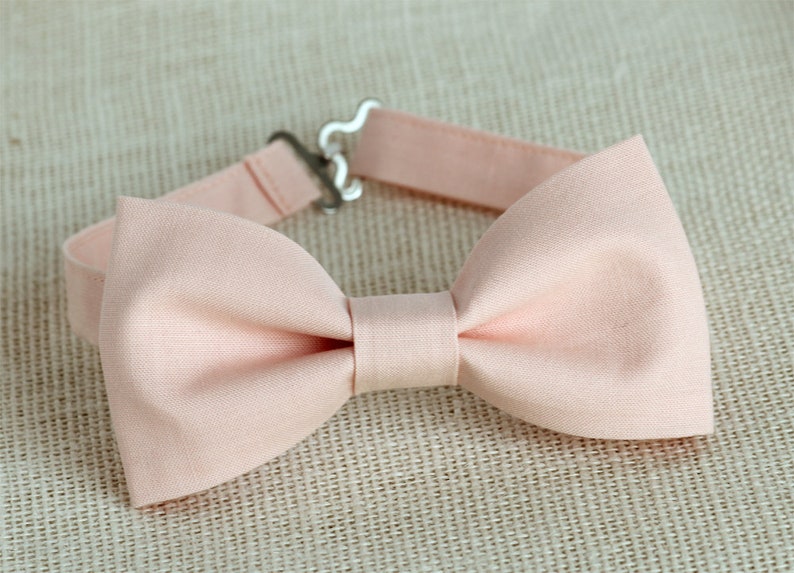 Blush Pink Bow Tie, Boys Bow Ties, Men's Bow tie, blush pink wedding accessory, light pink bow tie, ring bearer bow tie, grooms bow tie image 1