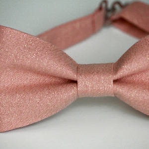 Rose gold bow tie, wedding bowties, mens bow tie,grooms bow tie, ringboy bowtie, ring bearer, metallic rose gold, peachy pink bow tie,
