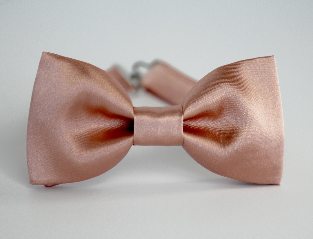mens rose gold bow tie and suspenders