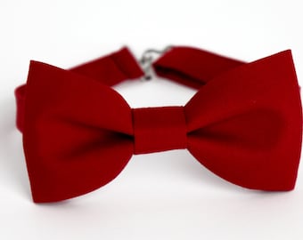 Crimson bow tie, rich red bow tie, deep red bow tie, dark red bow tie, mens bow tie, Christmas bow tie, wedding bow tie, boys, kids bowtie