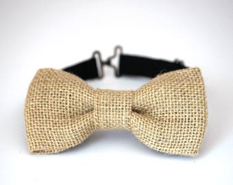 Burlap bow tie, mens burlap bow tie, boys burlap bow tie, wedding bow tie, groomsmen bow tie, ring bearer bow tie, burlap wedding bow tie