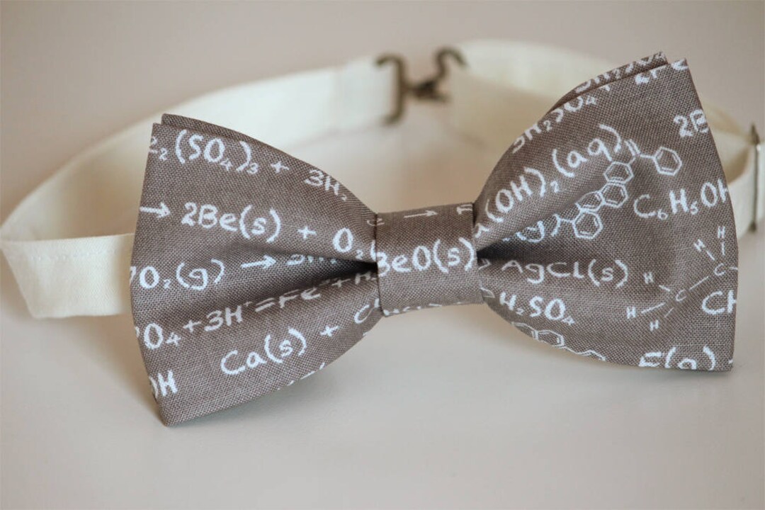 Chemistry Bow Tie, Science Bow Tie, Equations Bow Tie, Graduations Bow Tie, Unique Gift for Him