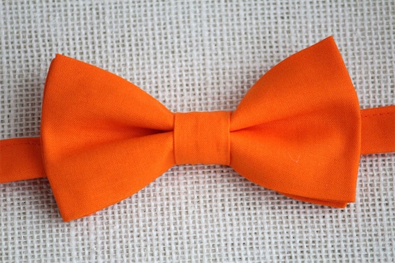 Orange bow tie, boys bow tie, bow tie for men, wedding bow tie, photo prop, groomsmen bow tie