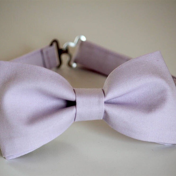 Light purple bow tie, lilac bow tie, lavender bow tie, men's bow tie, lavender wedding bow tie, ringbearer bow tie, groomsmen bow tie