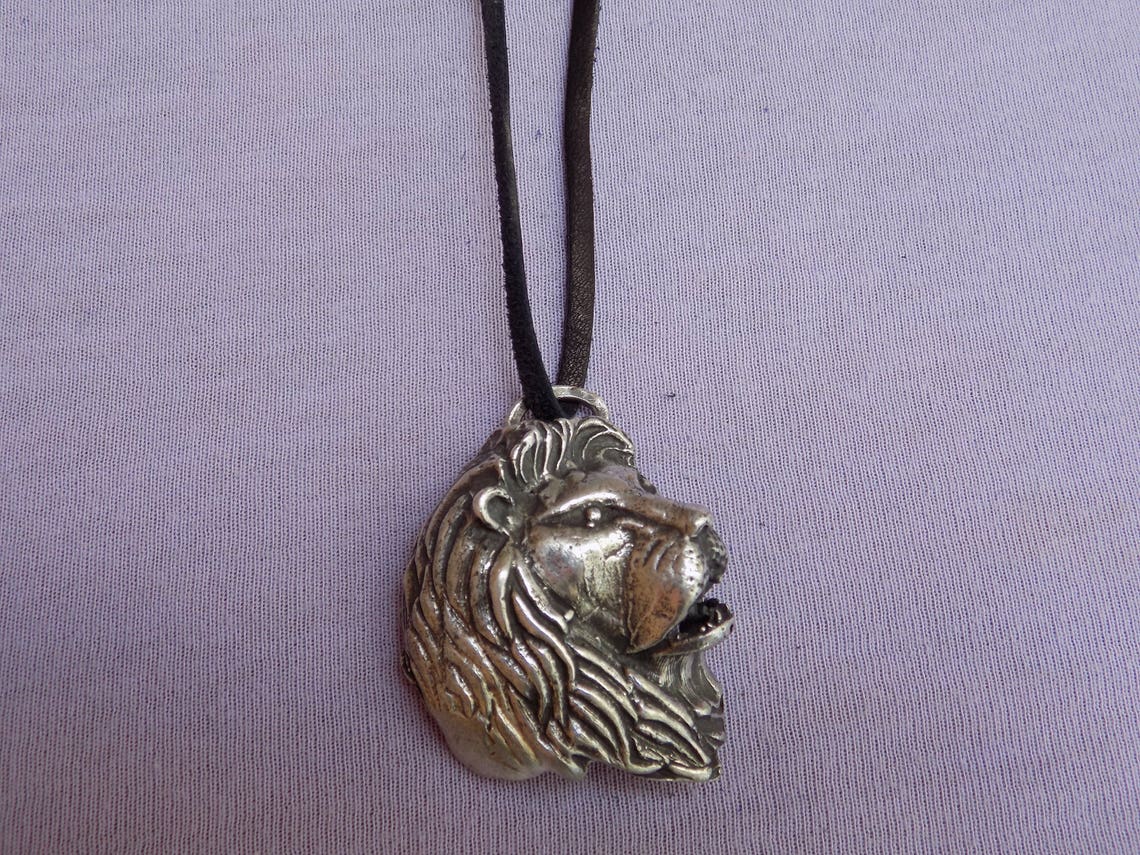 Lion Face Sterling Silver .925 | Etsy