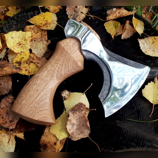 A small hatchet. kitchen axe. gift for men. axes knives. camping gear.