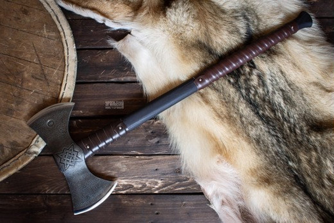 A Doublebladed Axe. Hand A Great Gift for a Male Etsy UK