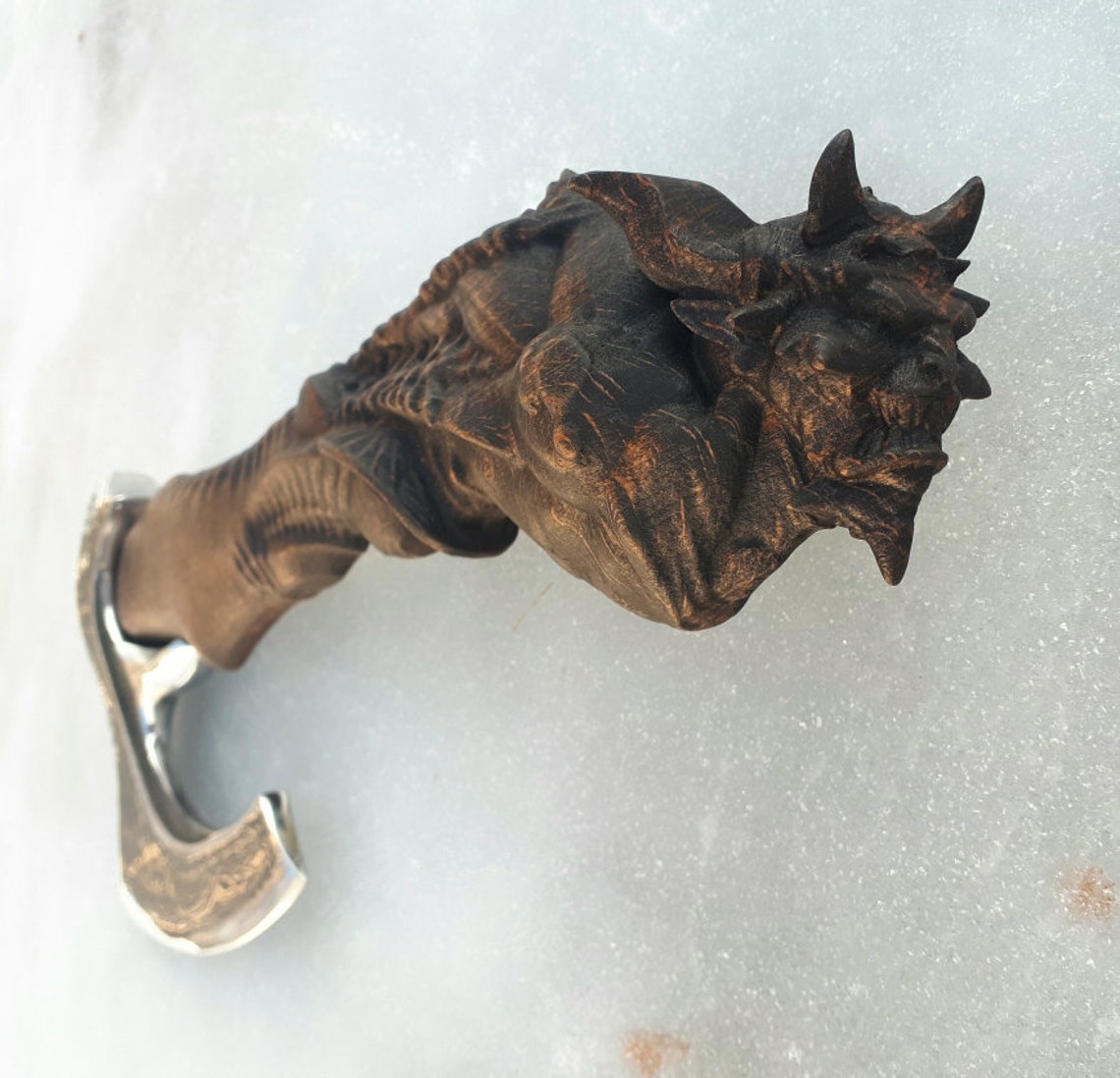 Demon's axe. Black magic axe. The Satanic Greatness of the Etsy