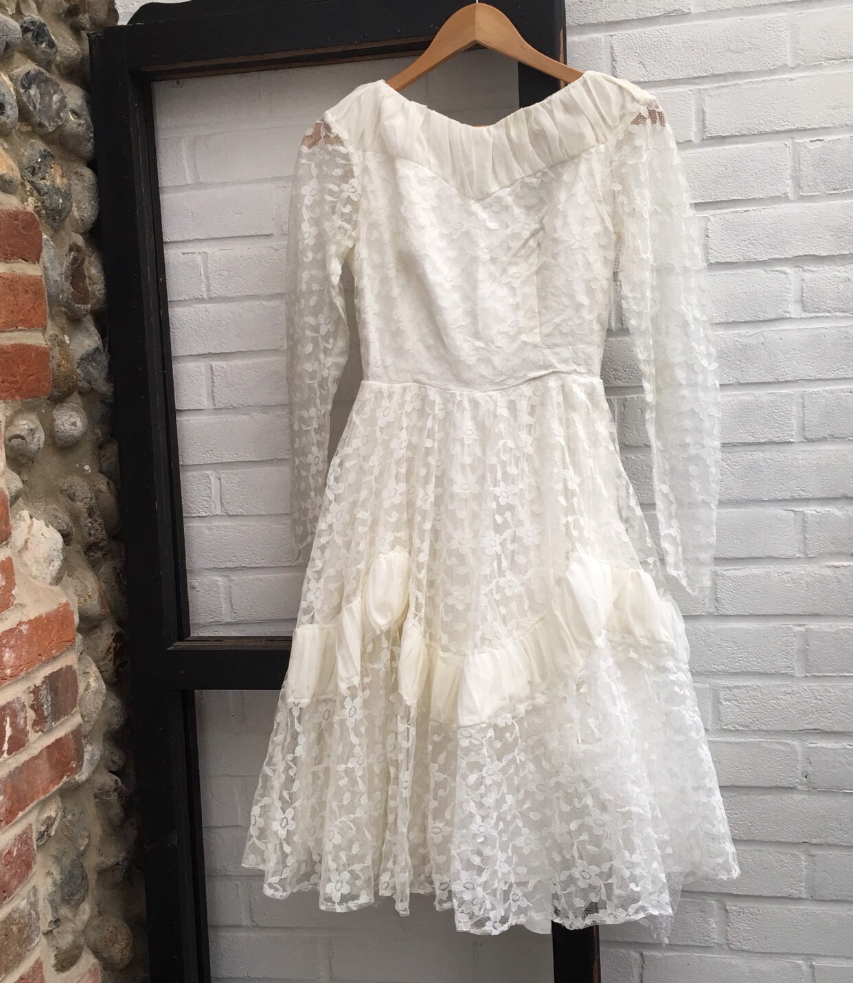 Vintage 50s Lace Wedding Dress - Etsy