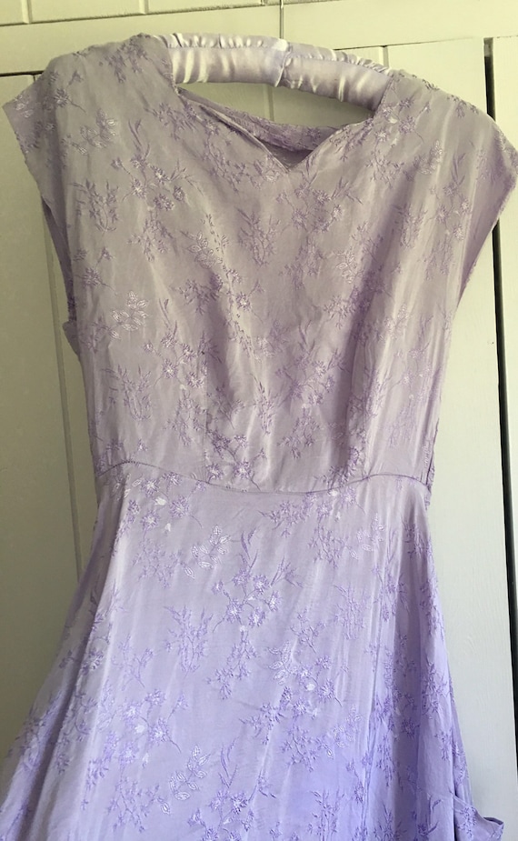 Vintage lilac embroidered dress