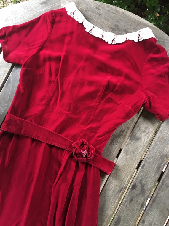 Vintage 40s/50s velvet dress S