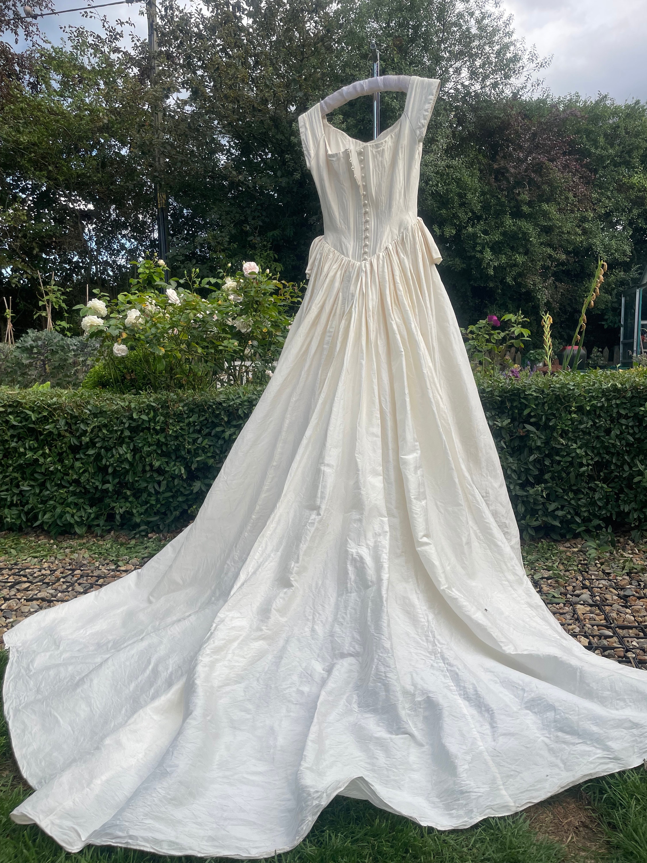 Catherine Rayner Vintage Silk Wedding Dress - Etsy