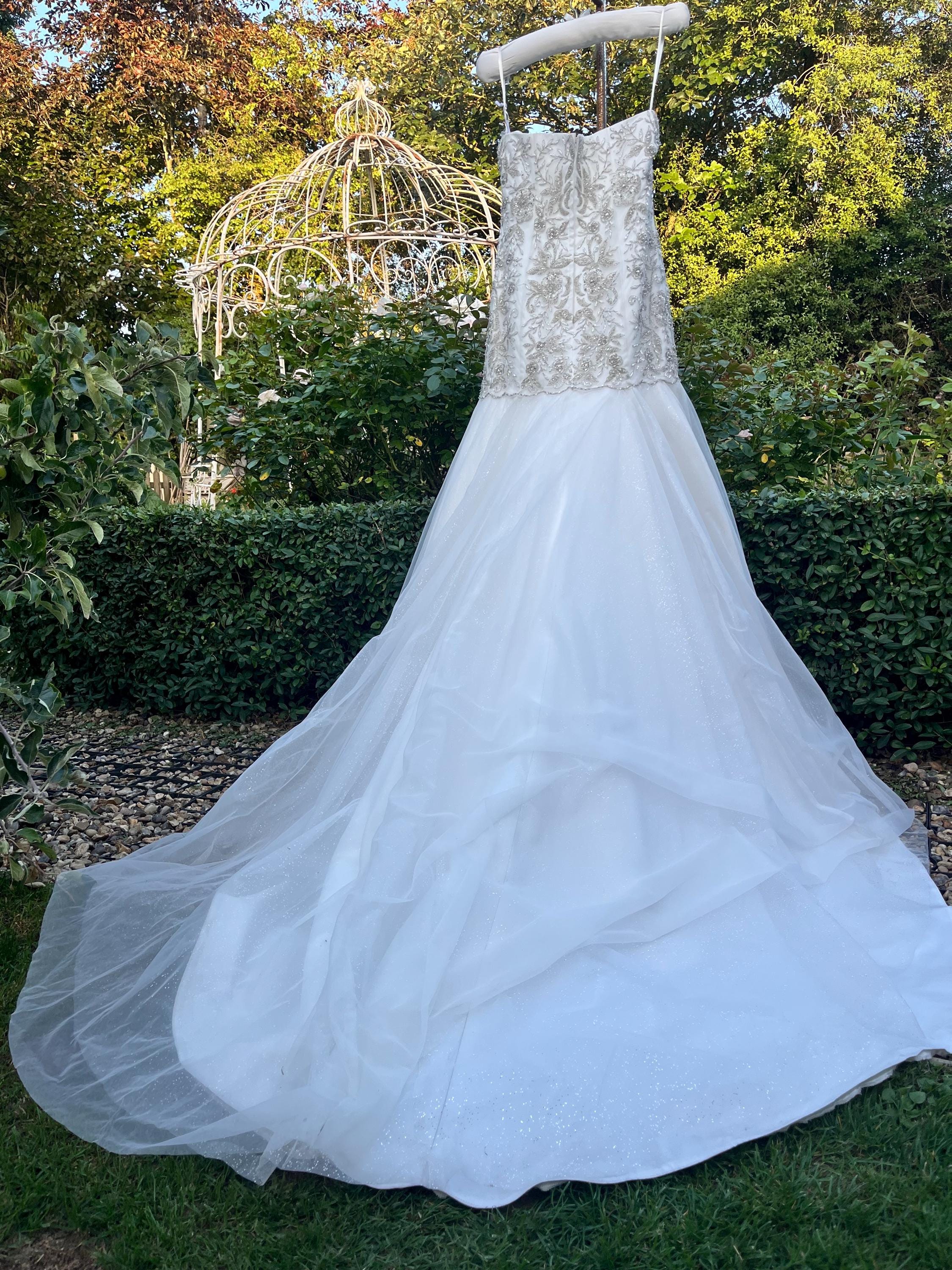 vintage beaded wedding dresses Beaded Floral Ivory Lace Royal Vintage Wedding Gown