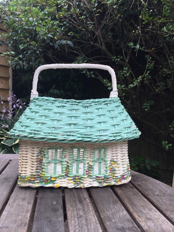 Vintage novelty wicker basket
