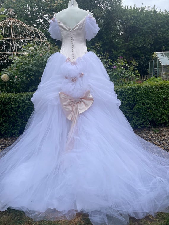 Vintage Ronald Joyce Princess Bridal/ Prom Dress S/M - Main Image