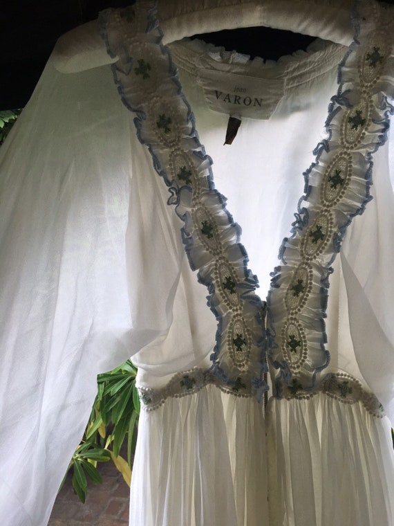 Vintage 70s Jean Varon boho maxi wedding dress