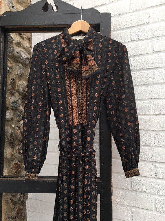 Vintage 70s Horrockses boho dress S/M