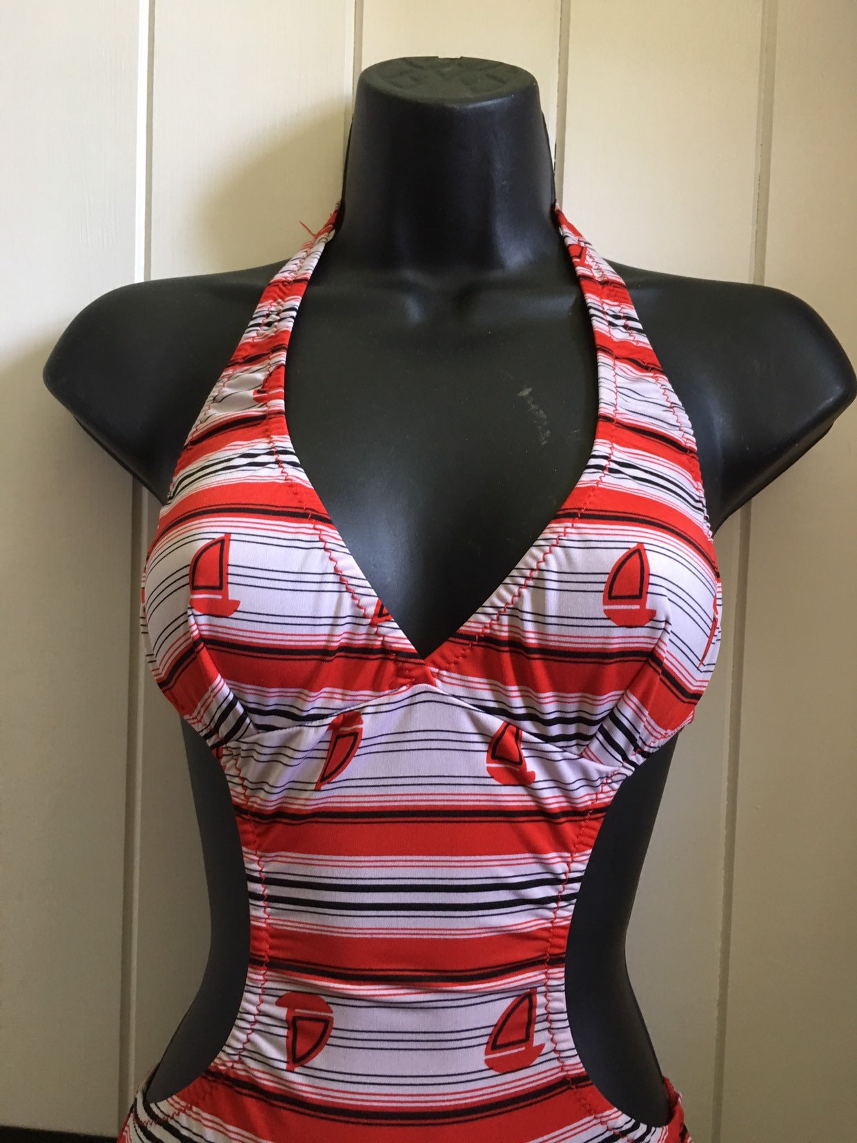 Vintage 70s/80s Novelty Print Swimsuit S Etsy