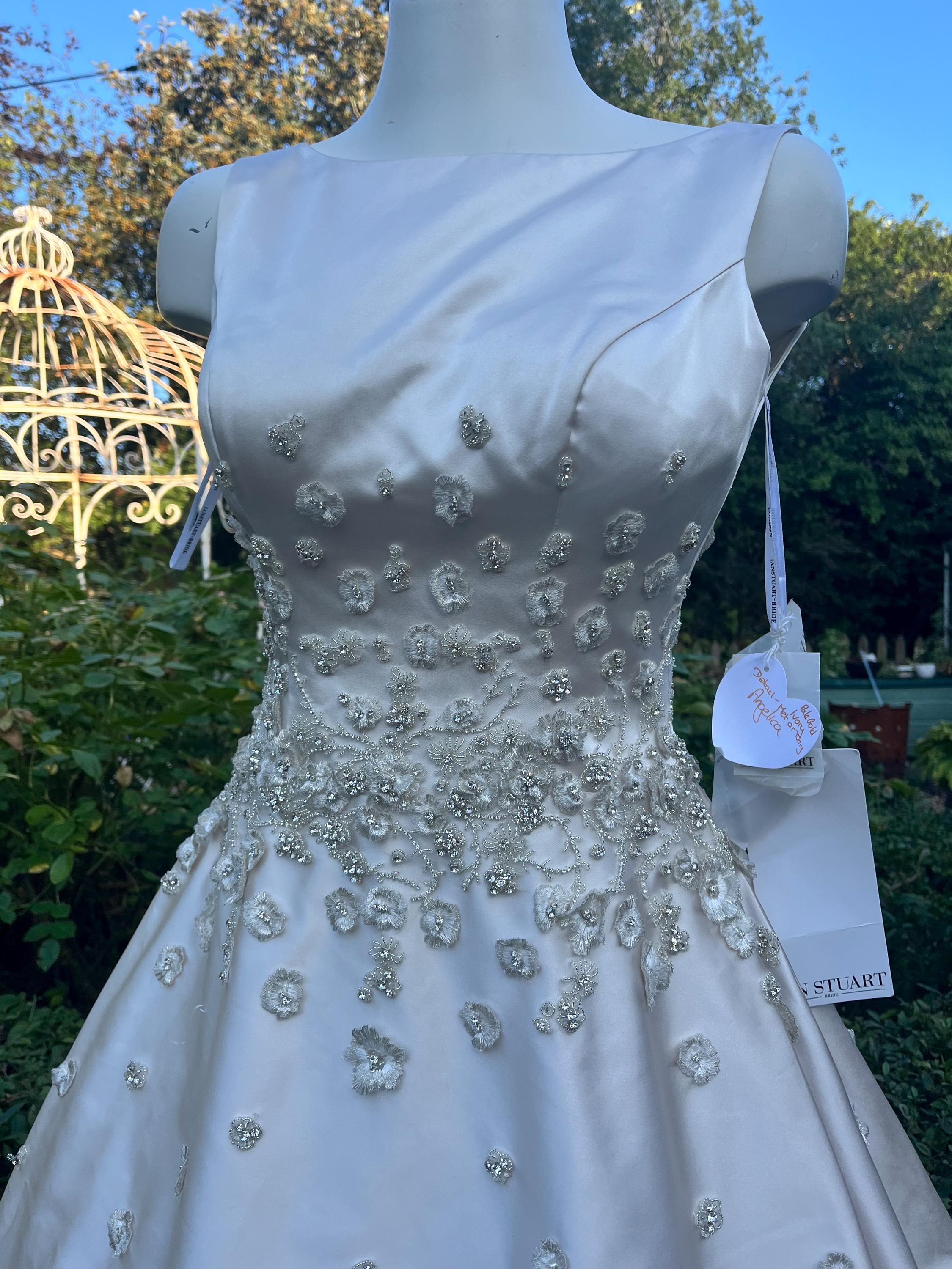 ian stuart gold wedding dress iridescent sequin dress