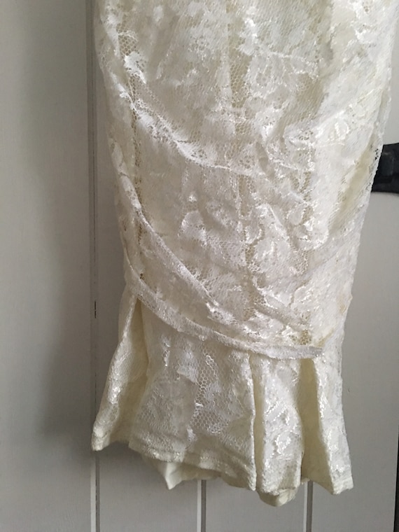 Vintage white lace wiggle dress - image 7
