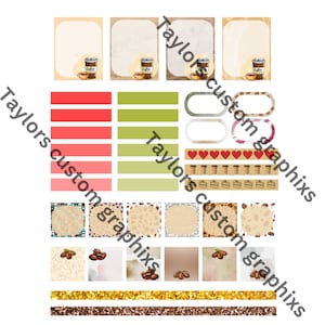 Coffee Collection Sticker Sheet (8.5 x 11): Planner Girl Accessories