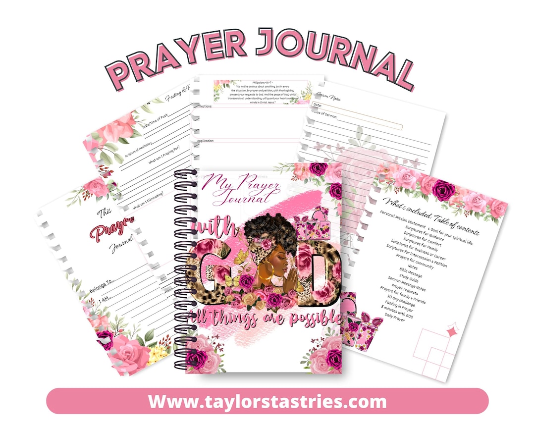 Printable Digital Prayer Journal for Women | Guided Faith Workbook | 30 ...