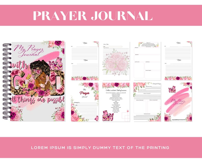 Printable Digital Prayer Journal for Women | Guided Faith Workbook | 30 ...