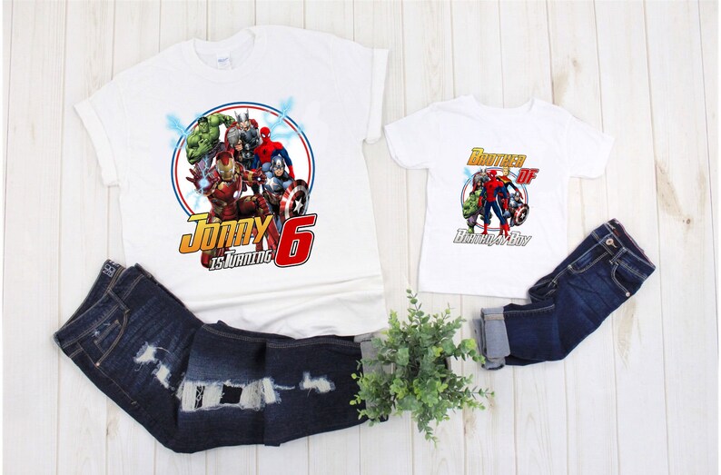 custom avengers birthday shirt