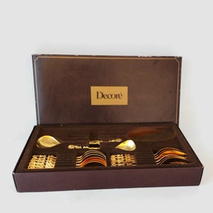 Vintage französisches Dessert-Set in Originalkarton
